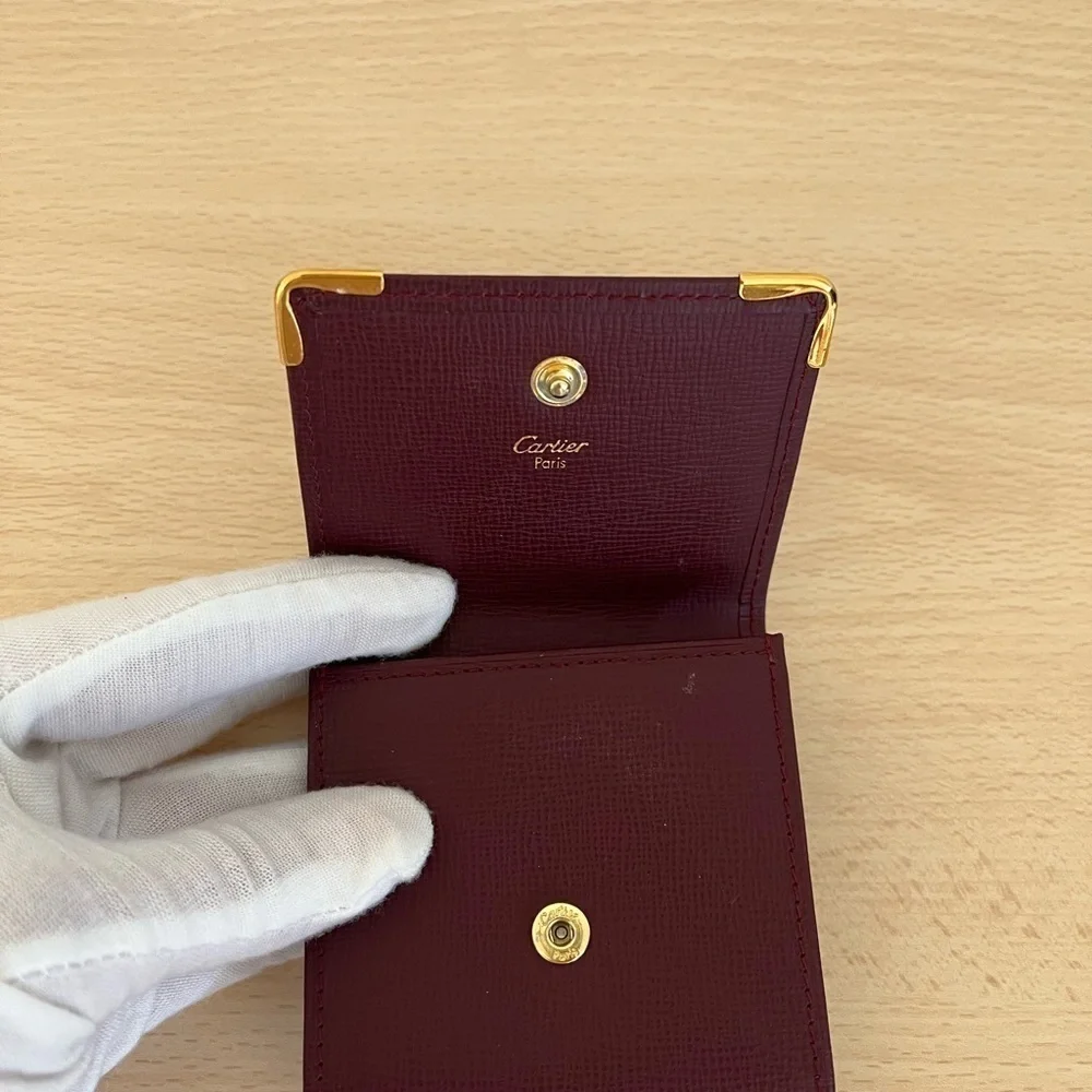 Cartier Coin Case Wallet Bordeaux BNWOT Vintage